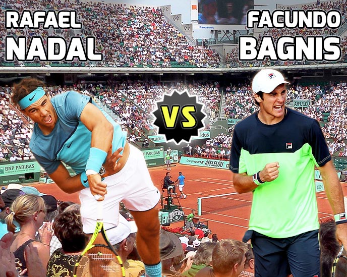 Nadal vs Bagnis en Roland Garros 2016