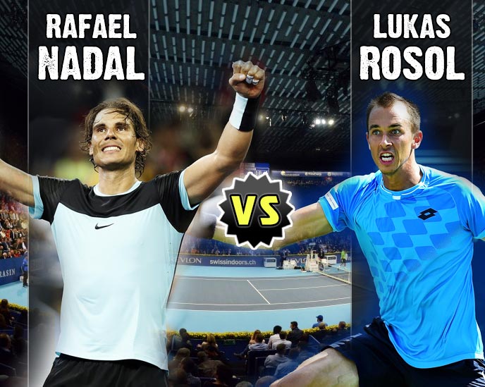 Nadal vs Rosol en Basel 2015