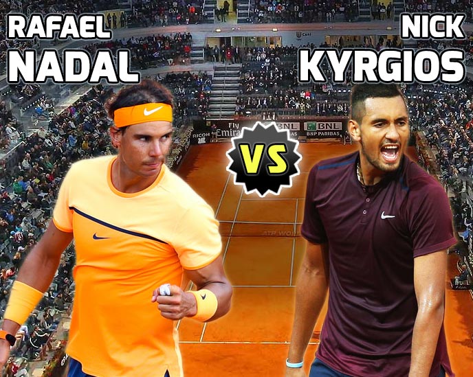 Nadal vs Kyrgios en Roma 2016