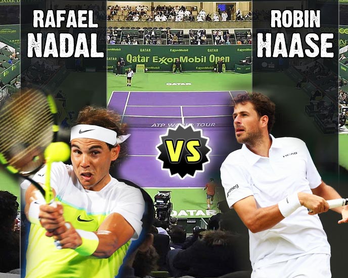Nadal vs Haase en Doha 2016