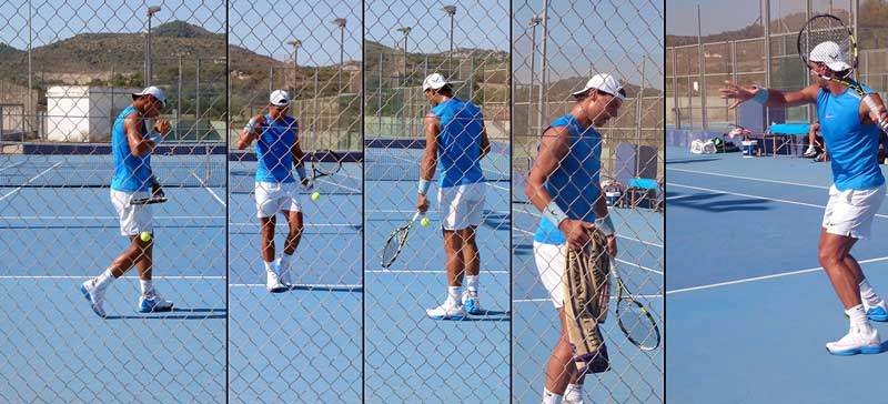 Rafa Nadal entrenando en Manacor Julio 2014