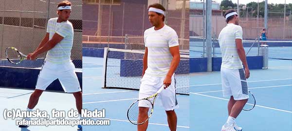 Rafa Nadal en sesin de entrenamiento en Manacor - 21 de Julio 2014 - Copyright Anuska, fan de Rafa