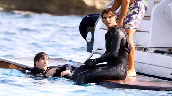 Rafa Nadal practicando snorkel en sus vacaciones en Ibiza - Julio 2015