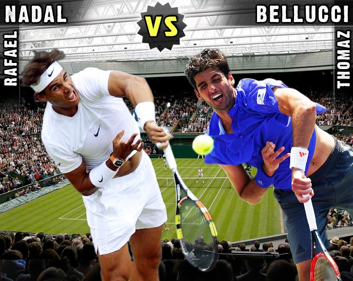 Nadal vs Bellucci en Wimbledon 2015
