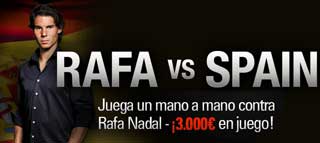 Juega un mano a mano contra Rafa Nadal al poker el 31 de Enero
