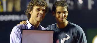 Kuerten: Agradezco a Rafael Nadal por entregarme este homenaje en mi pas. Es un excelente tenista y un ser humano fantstico