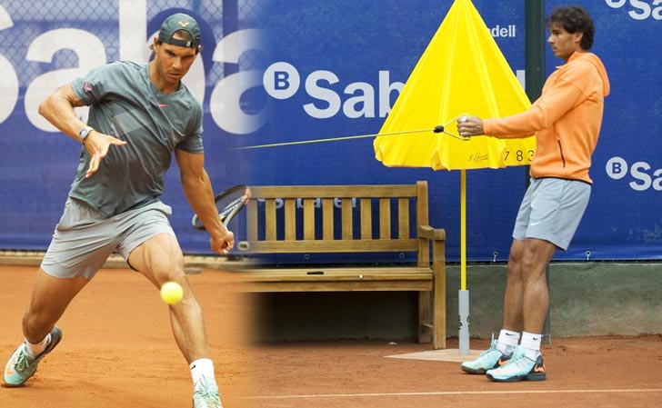 FOTOS: Primer entrenamiento de Rafa Nadal en el Conde Godo
