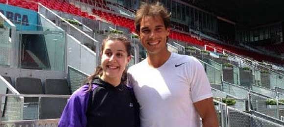La campeona de badminton Carolina Marin, elogiada por Rafa Nadal