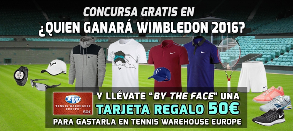 Concurso gratuito Quien Ganar Wimbledon 2016 con premio de tarjeta regalo TWE 50 euros
