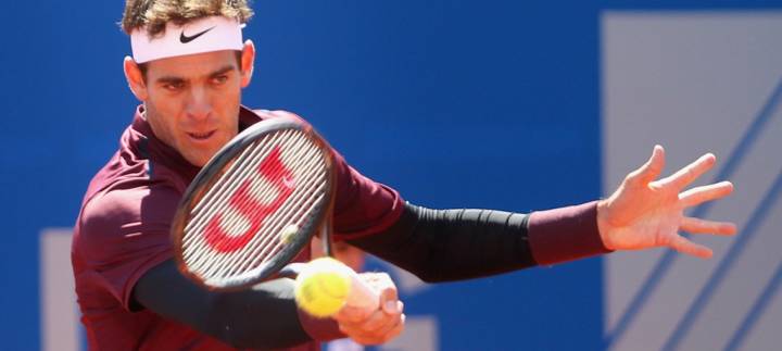 Del Potro disputa un punto en el BMW Open 2016 frente a Dustin Brown (C) Alexandra Beier/Getty Images Europe