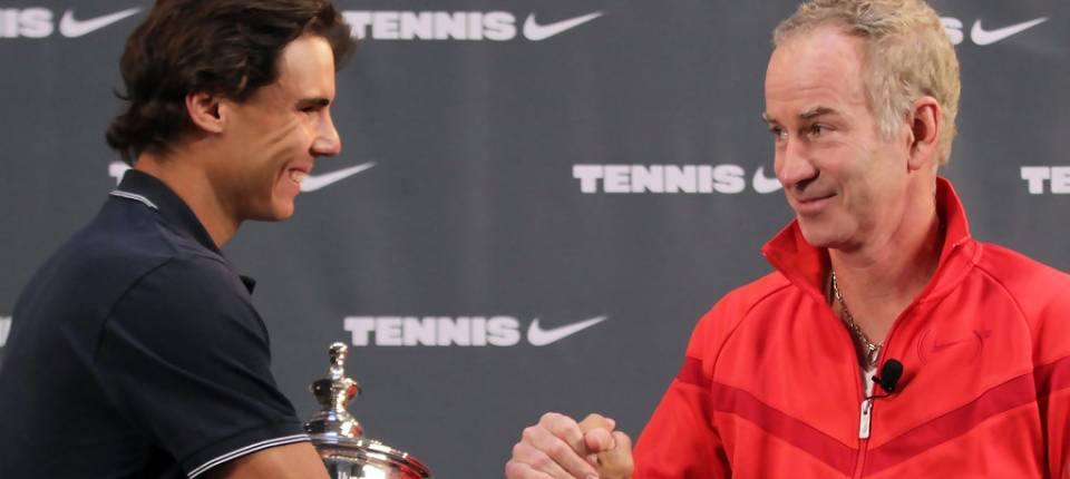 Nadal con McEnroe despus que el balear se proclamase campen del US Open 2010