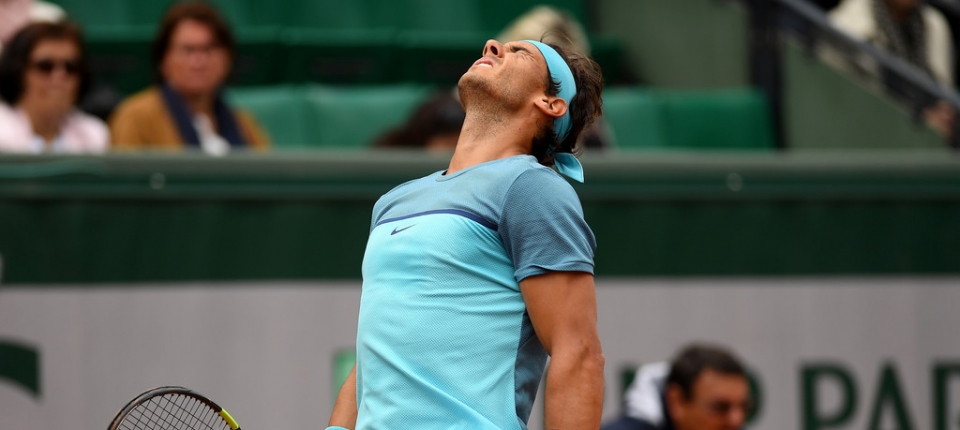 Rafael Nadal durante su debut en Roland Garros 2016 frente a Sam Groth