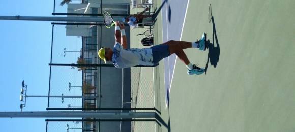 Entrenamiento de Rafa Nadal de este lunes en Manacor, capturado por Ana C.
