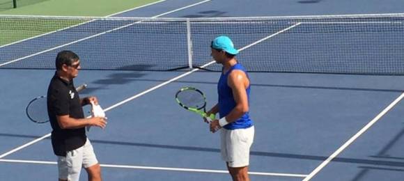 Entreno de Nadal en Manacor junto a Toni Nadal - Julio 2016 