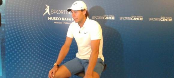 Nadal en rueda de prensa en la presentacin de su museo en el Sports Centre