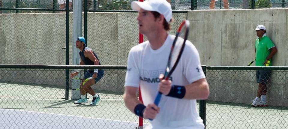 Nadal y Murray entrenando en la Academia de Rafa Nadal en Manacor - Julio 2016