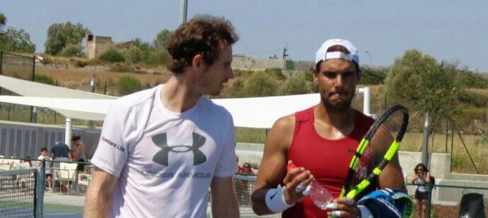 Nadal y Murray entrenaron este miercoles en la Academia de Nadal en Manacor