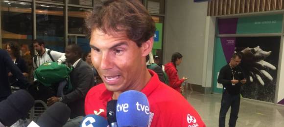 Nadal entrevistado a su llegada a Ro de Janeiro con motivo de los Juegos Olmpicos