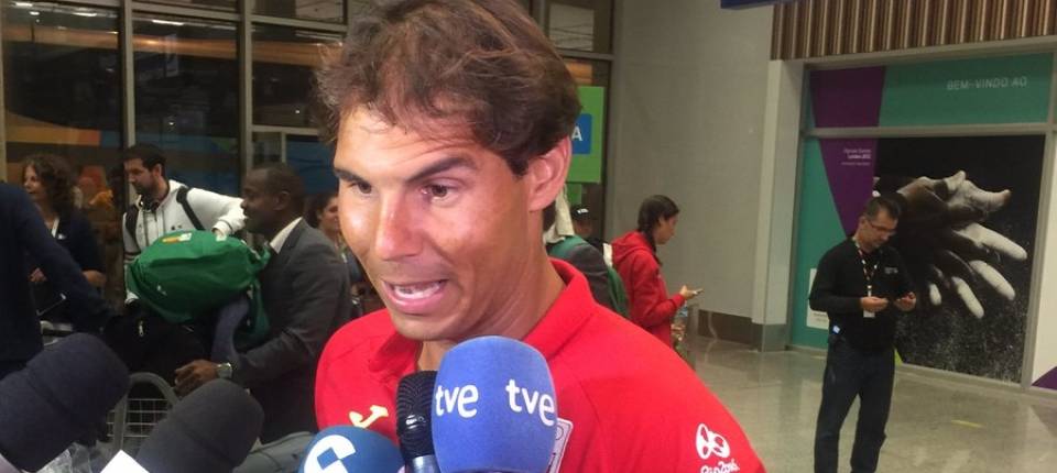 Nadal entrevistado a su llegada a Ro de Janeiro con motivo de los Juegos Olmpicos