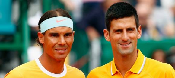 Nadal y Djokovic durante la semifinal del Masters 1000 de Montecarlo 2015