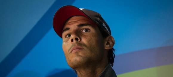 Rafa Nadal durante un entrenamiento en el Centro de Tenis Olmpico