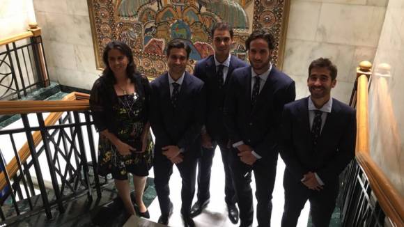 Cena oficial del equipo espaol de Copa Davis en Nueva Delhi 2016