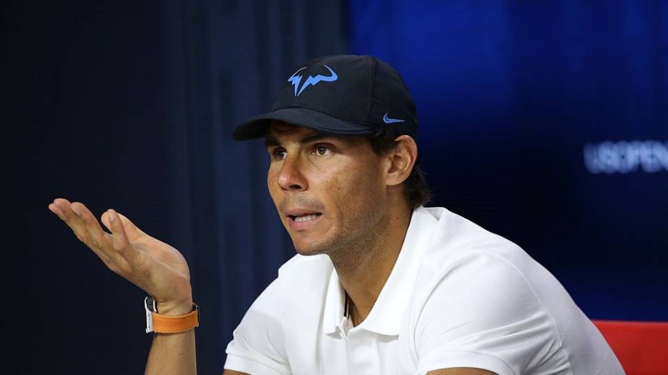 Nadal en la rueda de prensa post partido vs Pouille en el US Open 2016