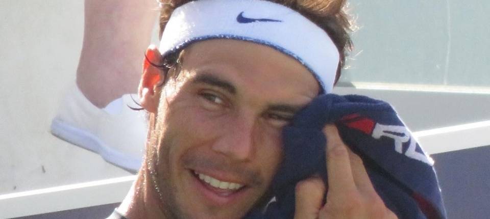 Rafa Nadal en un entrenamiento este jueves en Manacor