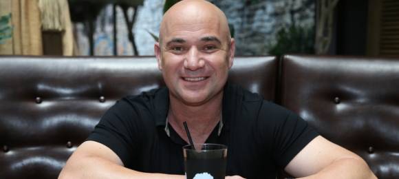Andre Agassi anunciando su colaboracin con Lavazza - Nueva York 2016