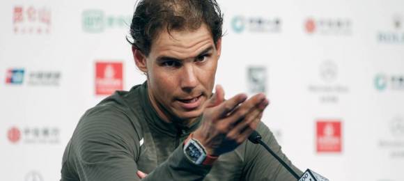Nadal post-partido Dimitrov en el ATP Pekn 2016