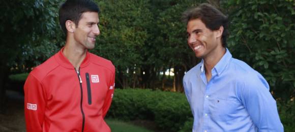 Nadal y Djokovic conversaron durante la fiesta de patrocinadores del Masters 1000 de Shanghai
