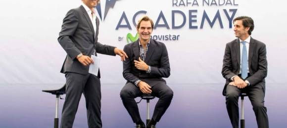 Nadal y Federer mostraron su lado ms bromista y cercano durante la inauguracin de la Academia Rafa Nadal