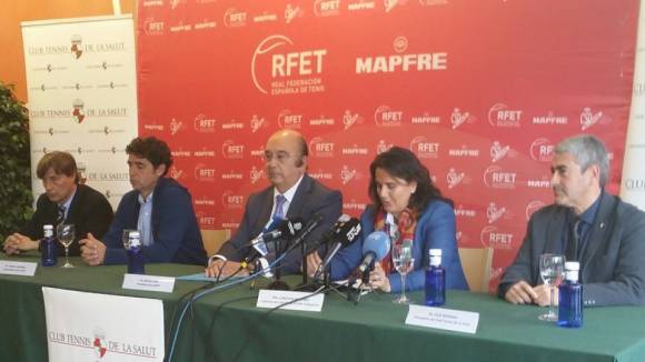 Conchita Martnez en rueda de prensa tras su renovacin en Copa Davis 2016