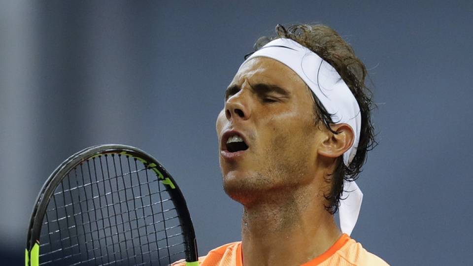 Nadal durante su debut en el Masters de Shanghai 2016 contra Viktor Troicki