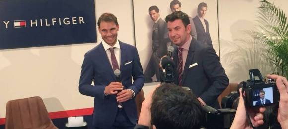 Rafa Nadal y Arturo Valls en un evento para Tommy Hilfiger en El Corte Ingls Castellana