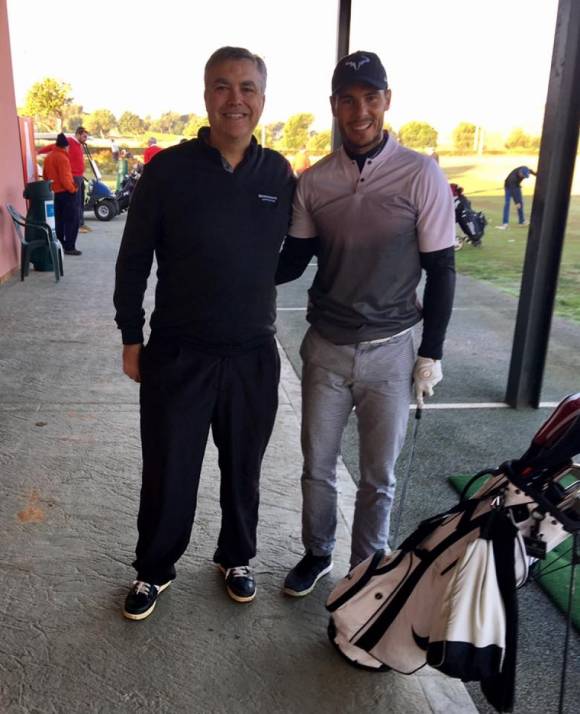Nadal jugando al golf en Mallorca - 10-Dic-2016