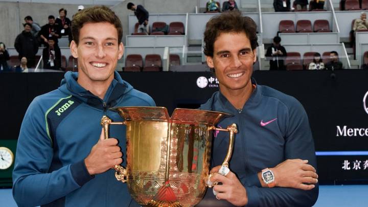 Pablo Carreo y Rafa Nadal se proclamaron campeones en el dobles del China Open 2016. (C) Etienne Oliveau/Getty Images AsiaPac