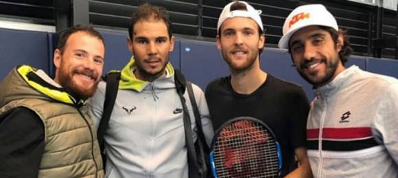Rafa Nadal y Joo Sousa entrenaron juntos en Manacor - Diciembre 2016