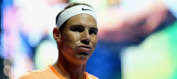Nadal durante la exhibicin Fast4 en Sydney vs Kyrgios