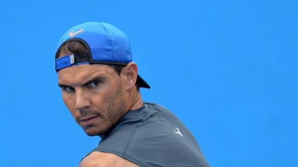Nadal en su primer entreno en Brisbane