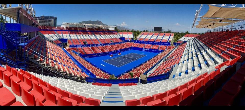 Aspecto a la pista central del Abierto Mexicano TELCEL