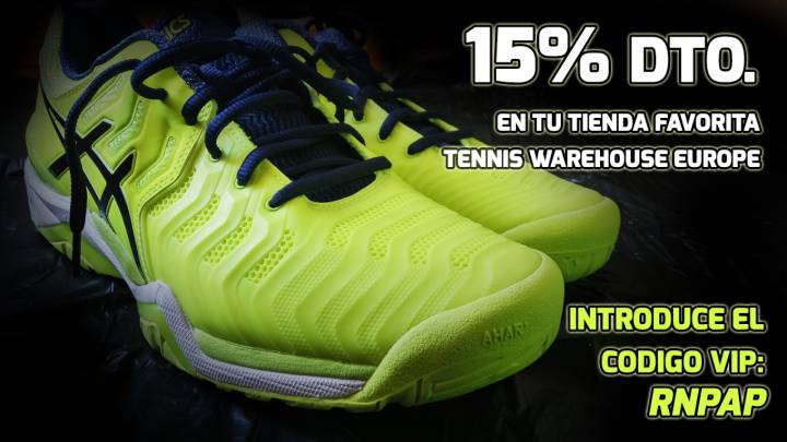 Recuerda utilizar nuestro cdigo VIP RNPAP y obtn un 15% Dto. en tu tienda favorita Tennis Warehouse Europe (C) RNPAP