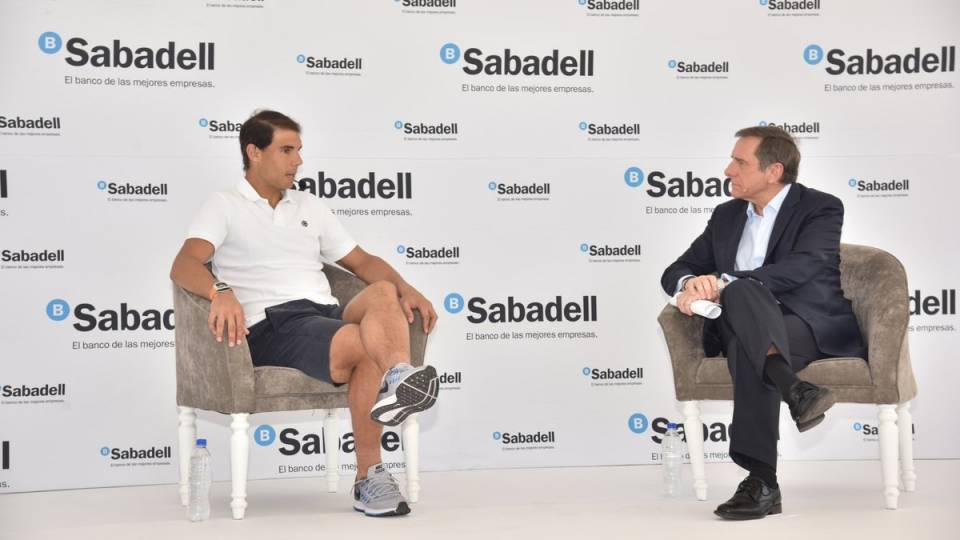 Rafa Nadal en un evento de Banco Sabadell en Acapulco (Mxico)