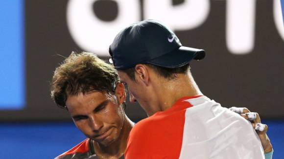 Saludo final del Nadal-Tomic - Open Australia 2014