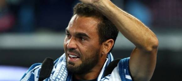 Victor Estrella Burgos durante el Abierto de Australia 2017