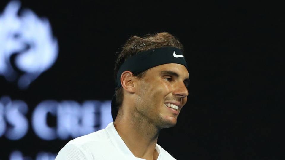 Nadal durante la final del Abierto de Australia 2017