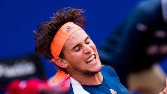 Thiem golpeando fuerte en la final del God 2017 vs Rafa Nadal
