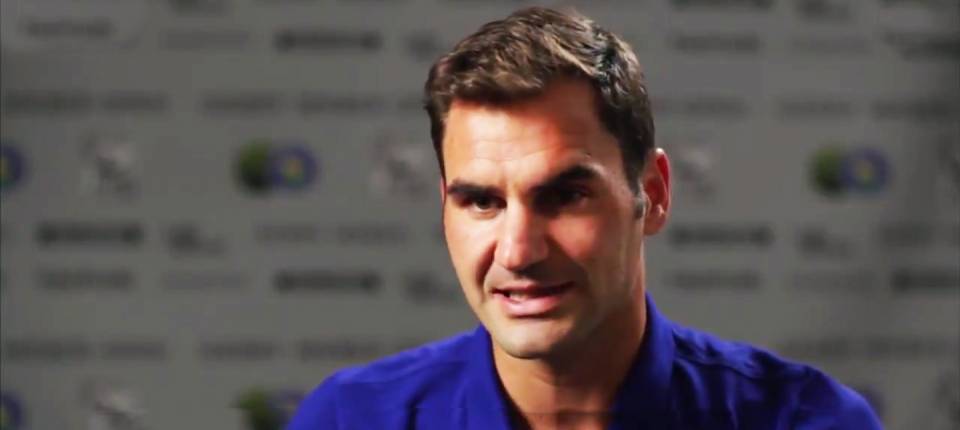 Roger Federer entrevistado en Movistar+ al comienzo de la gira de hierba 2017