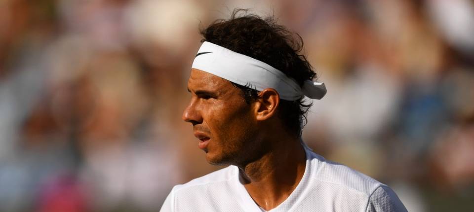 Nadal durante su encuentro con Muller en Wimbledon