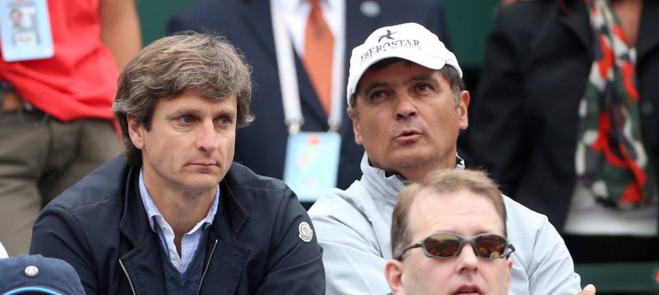 Carlos Costa y Toni Nadal durante Roland Garros 2013, Nadal vs Ferrer